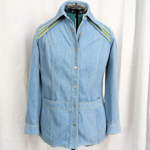 Ladies' 70s Snap Button Jean Top